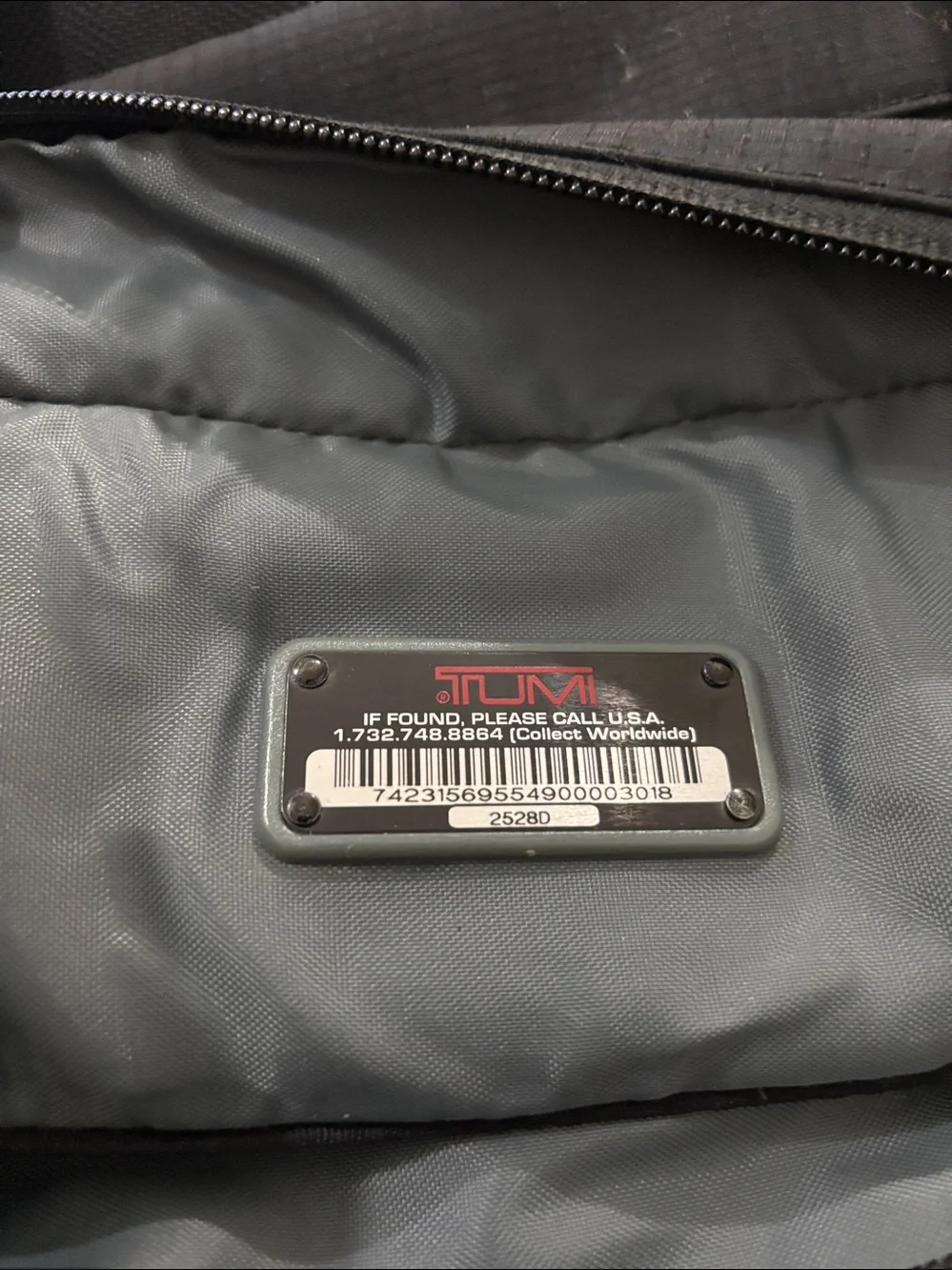Tumi black nylon